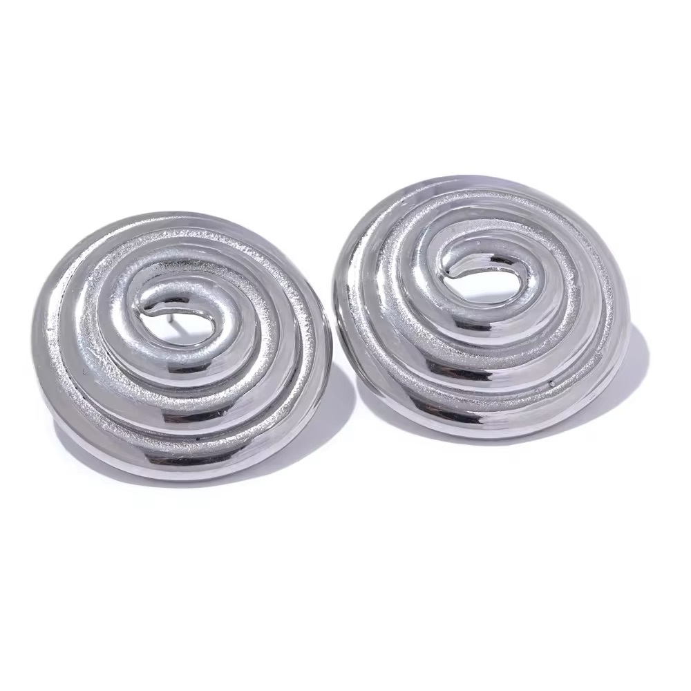 Silver vintage inspired statement earrings